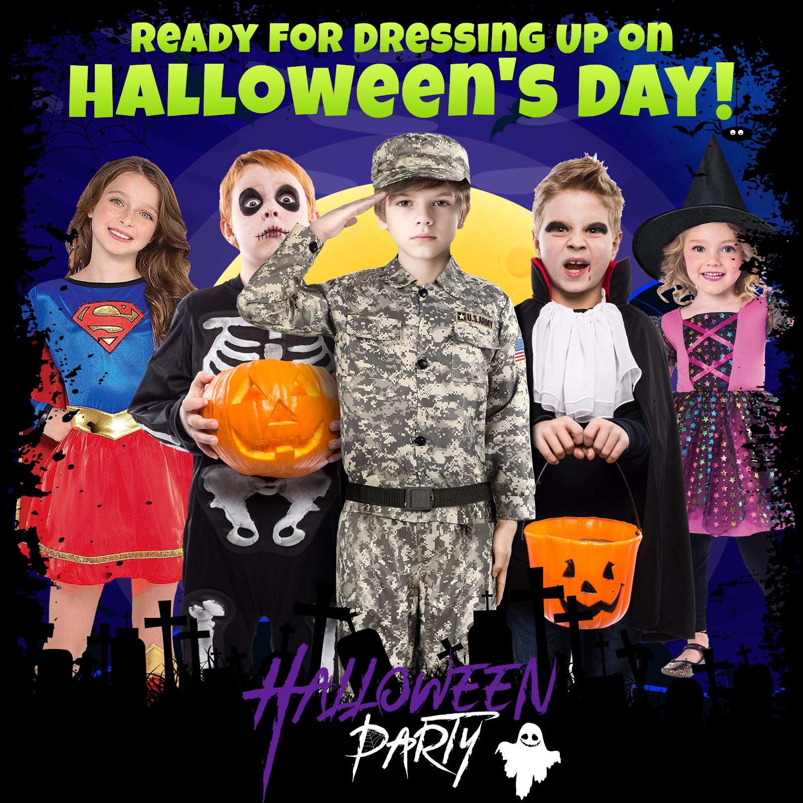 GIFTINBOX Army Costume packaging shows easy storage and gifting option.