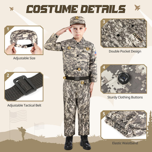 GIFTINBOX Army Costume pants for comfortable all-day role-play.