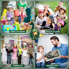 GIFTINBOX army costume with sound and light features enhances immersive dress-up.