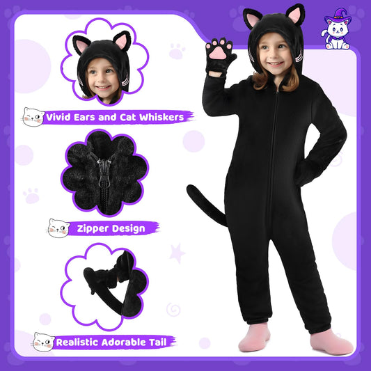 Giftinbox cat costume hooded ears detail adds cute realism for pretend play.