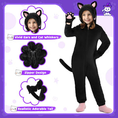 Giftinbox cat costume hooded ears detail adds cute realism for pretend play.