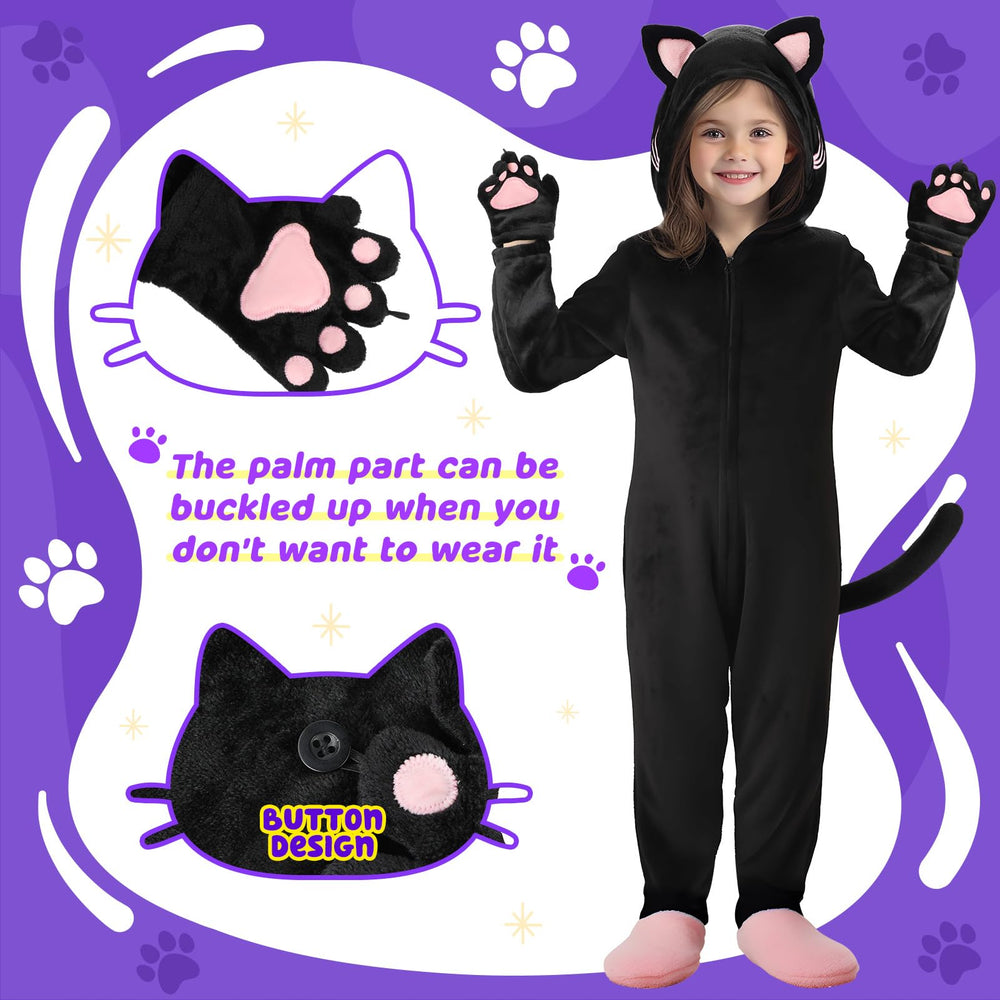 Giftinbox cat costume paw gloves detail shows flexible movement during games.