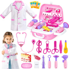 GiftinBOX doctor costume coat for imaginative play and patient interactions.