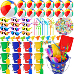 Giftinbox inflatable 12-inch beach balls for pool games and party decor