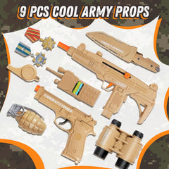 Giftinbox Kids Army Costume Hat finishes the outfit for authentic role-play.