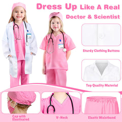 Giftinbox kids doctor costume sizes chart guiding fit for 3-11.