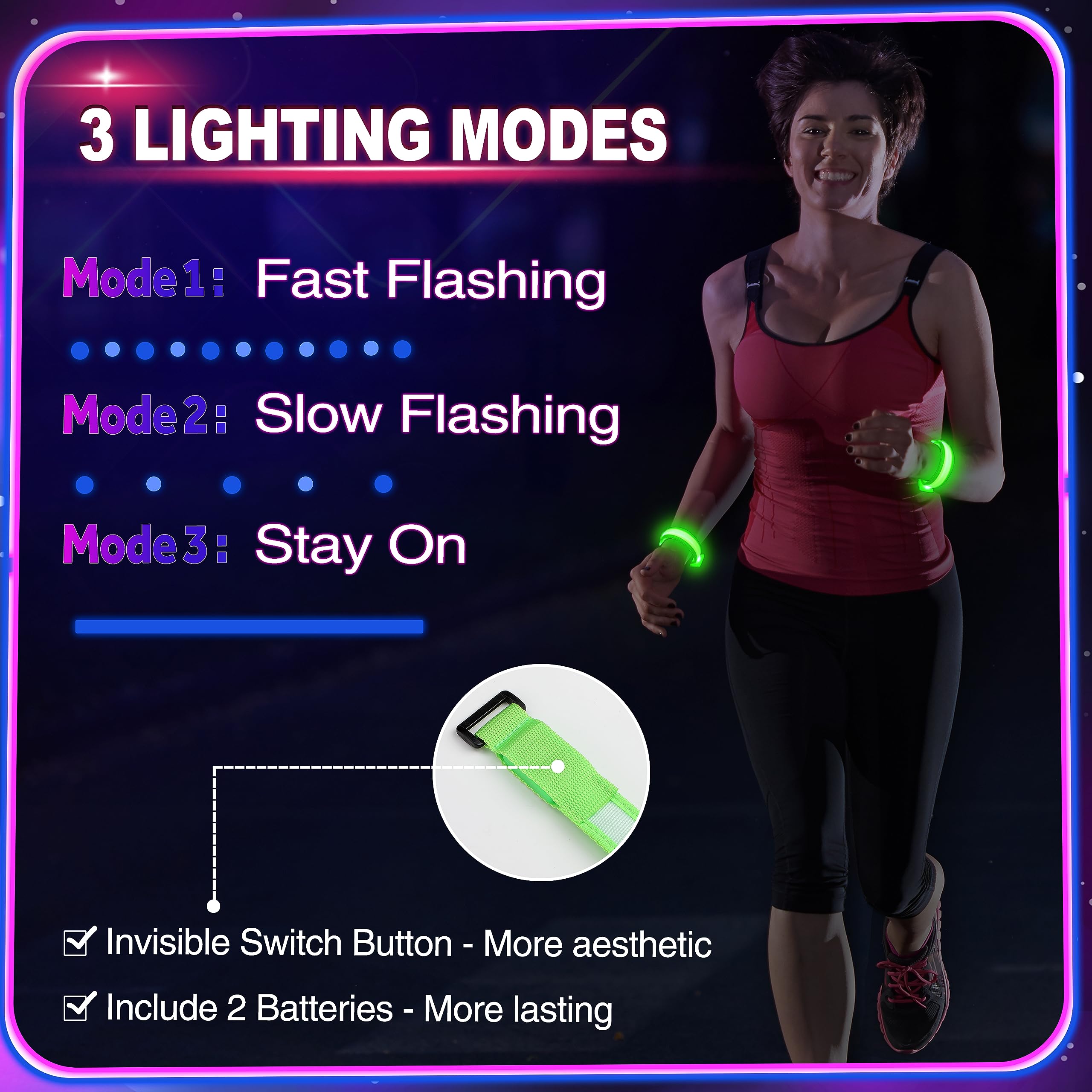 GIFTINBOX LED bracelets party accessory that enhances atmosphere and safety