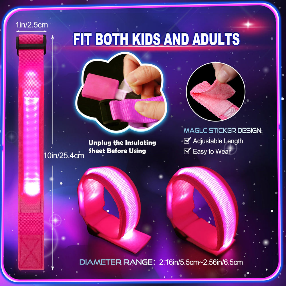 GIFTINBOX LED bracelets with soft nylon band for comfortable wear