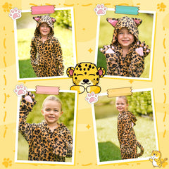 Giftinbox leopard costume front-zip design makes dressing quick.