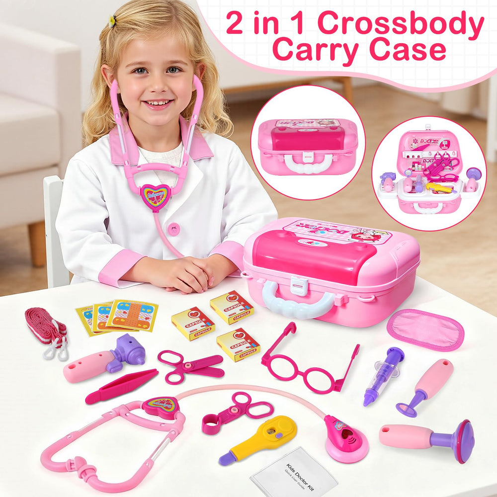 GiftinBOX medical bag keeps tools organized for on-the-go play sessions.