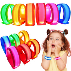 Giftinbox six-color LED bracelets pack for vibrant glow at parties