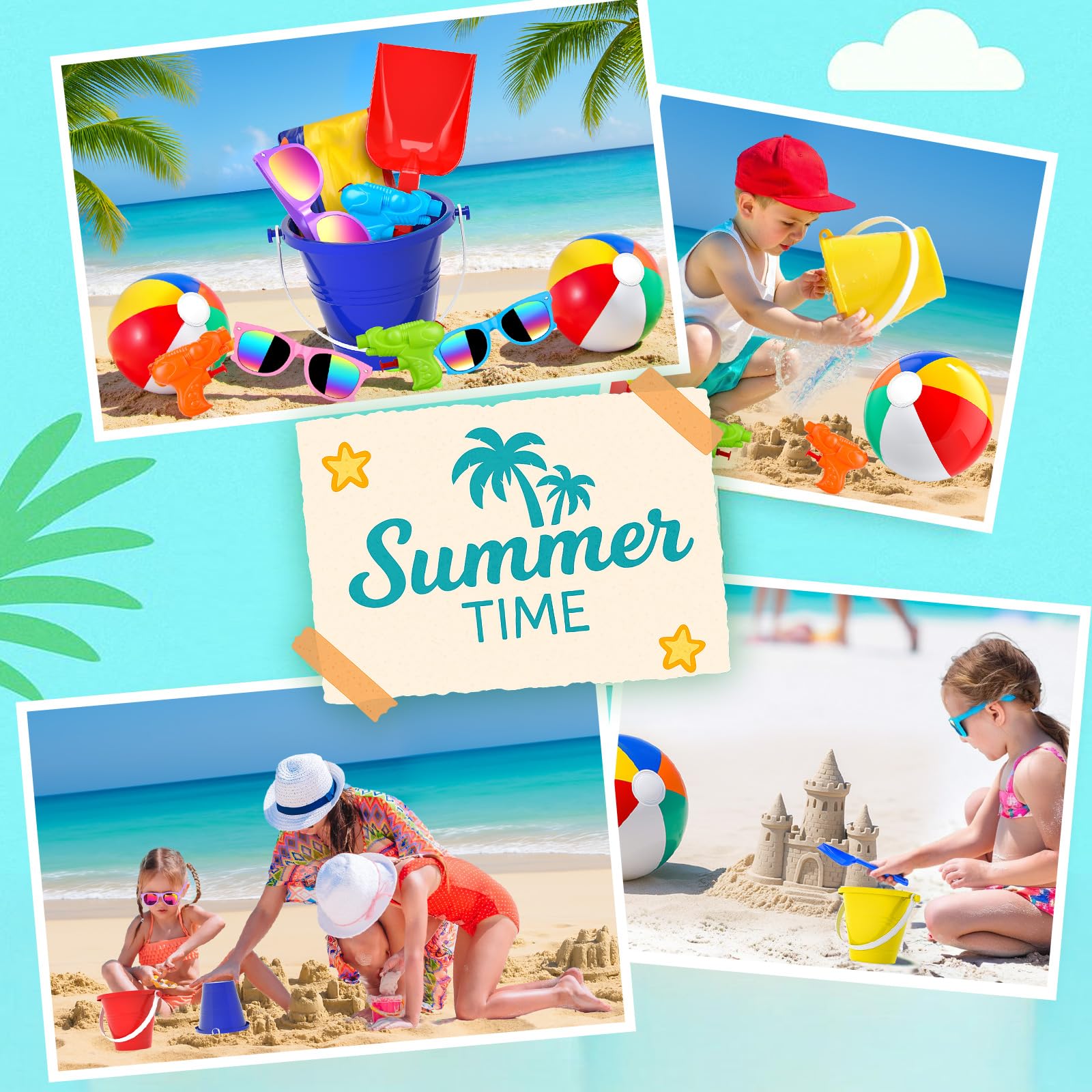 Giftinbox summer stickers 50-pcs to decorate gear and party tables