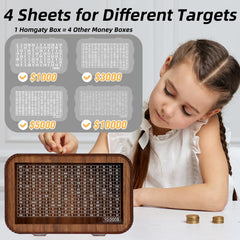Giftota piggy bank includes dry erase pen for labeling targets