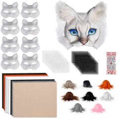 Giftota Therian mask kit blank cat mask for creative customization