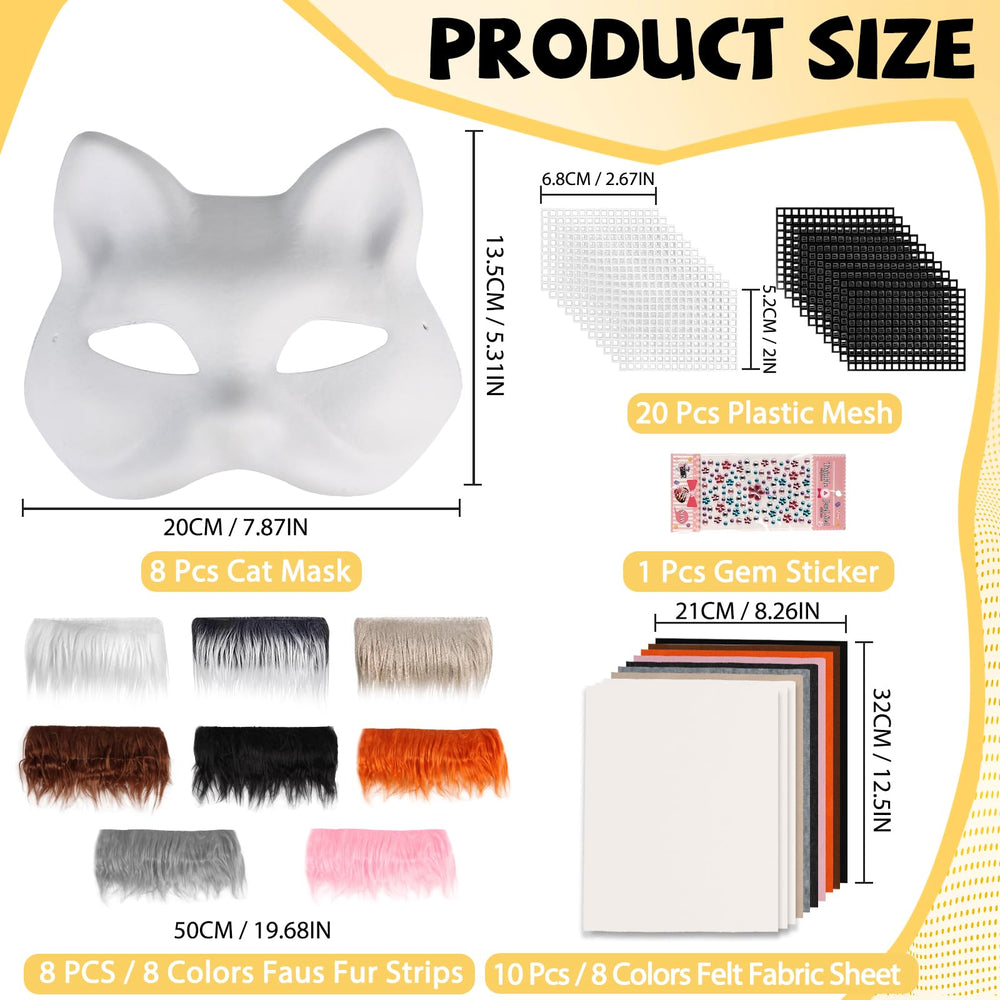 Giftota Therian mask kit soft faux fur for plush texture