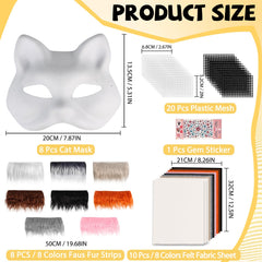Giftota Therian mask kit soft faux fur for plush texture