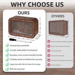 Giftota wooden money box counting boards show progress toward saving goals