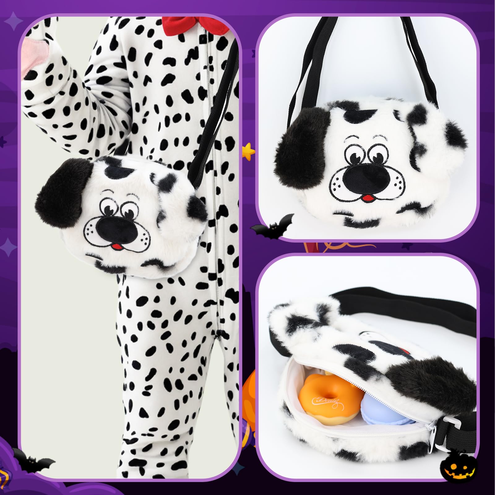 Gifts2U Dalmatian costume with floppy ears for expressive look