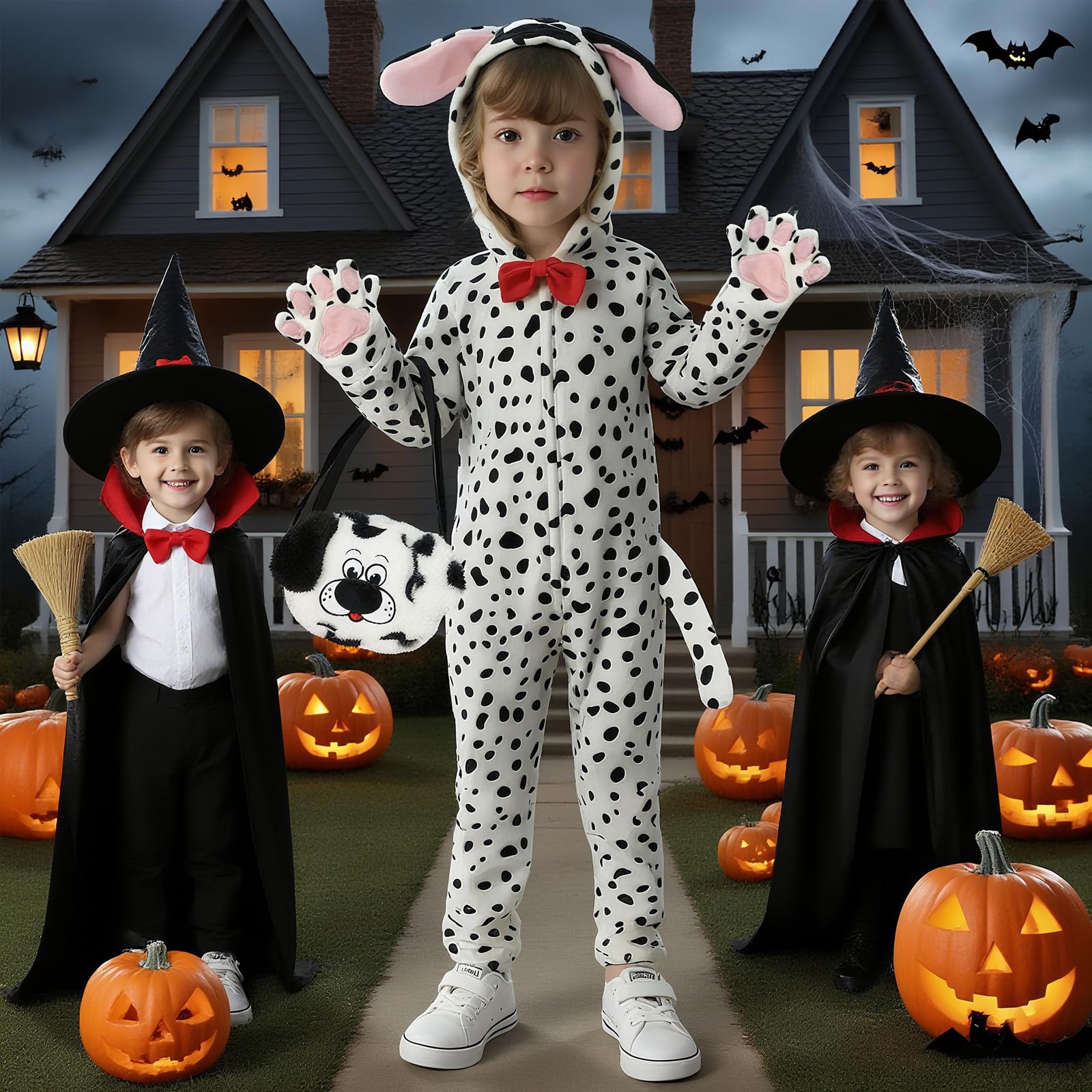 Gifts2U Dalmatian costume breathable double-sided flannel fabric