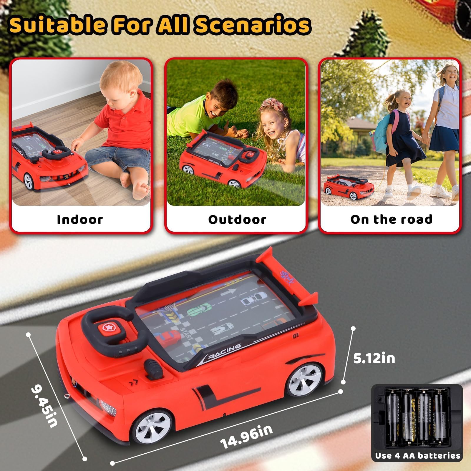 Gifts2U kids driving simulation toy with lights for immersive play.