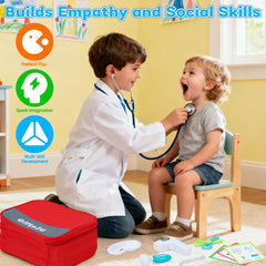 Gifts2U Kids First-Aid Kit toy blood pressure cuff fosters hands-on care.