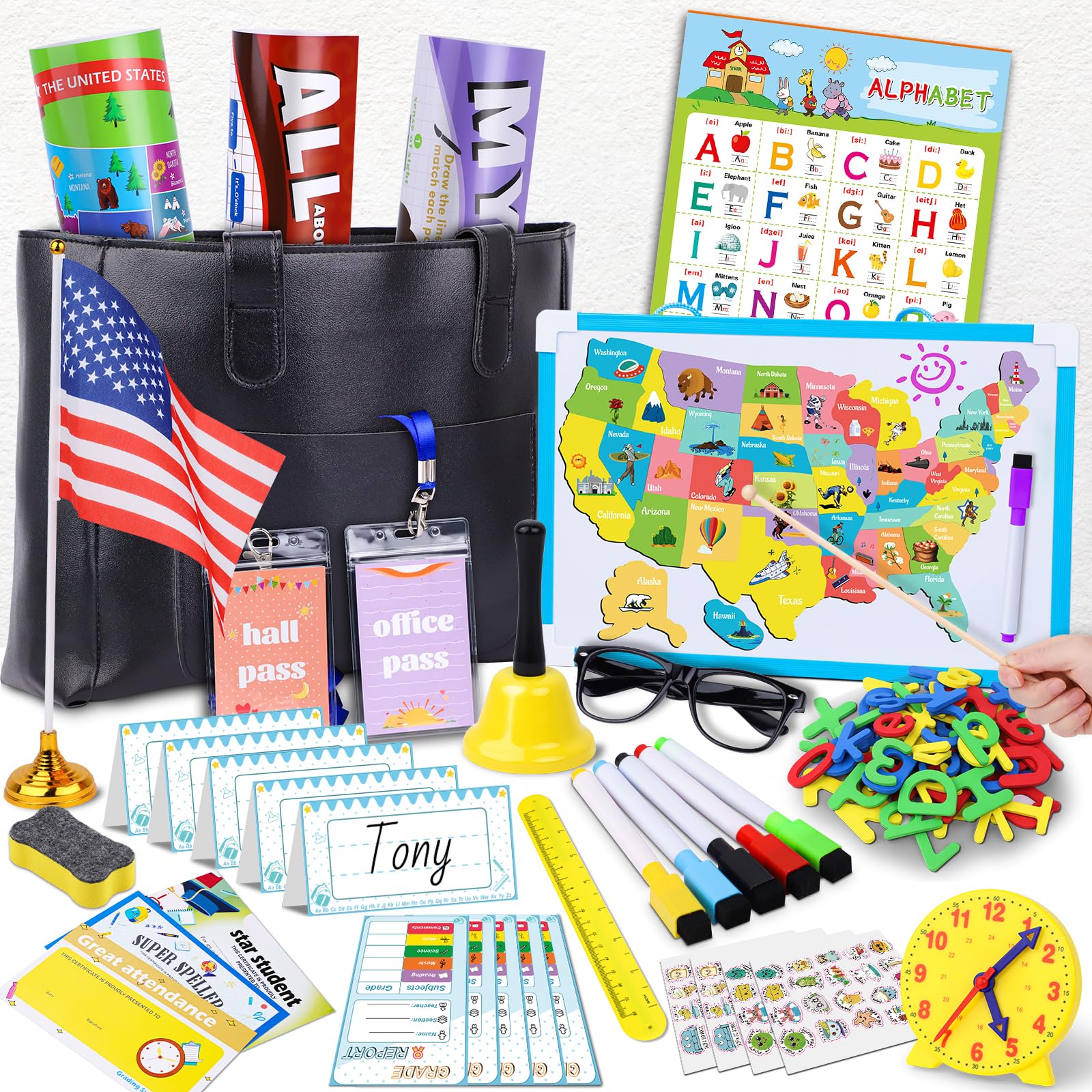 Gifts2U teacher bag for pretend play classrooms and role-play learning.