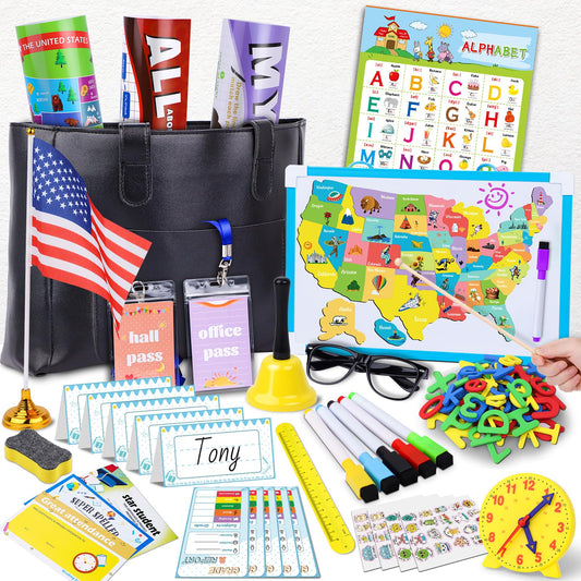 Gifts2U teacher bag for pretend play classrooms and role-play learning.