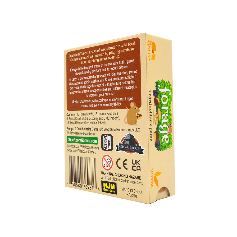 Giga Mech Games Forage wild blackberries card highlights harvest potential.