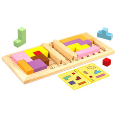 Gigamic Katamino Family cards with easy and hard variants for all ages.