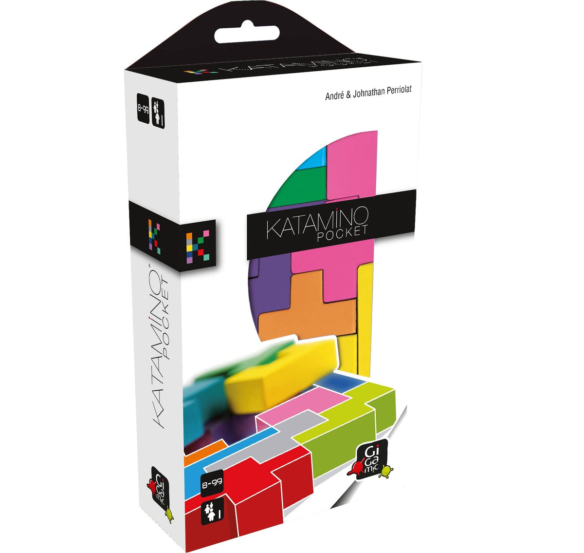 Gigamic Katamino Pocket travel case ready for spontaneous puzzle sessions.