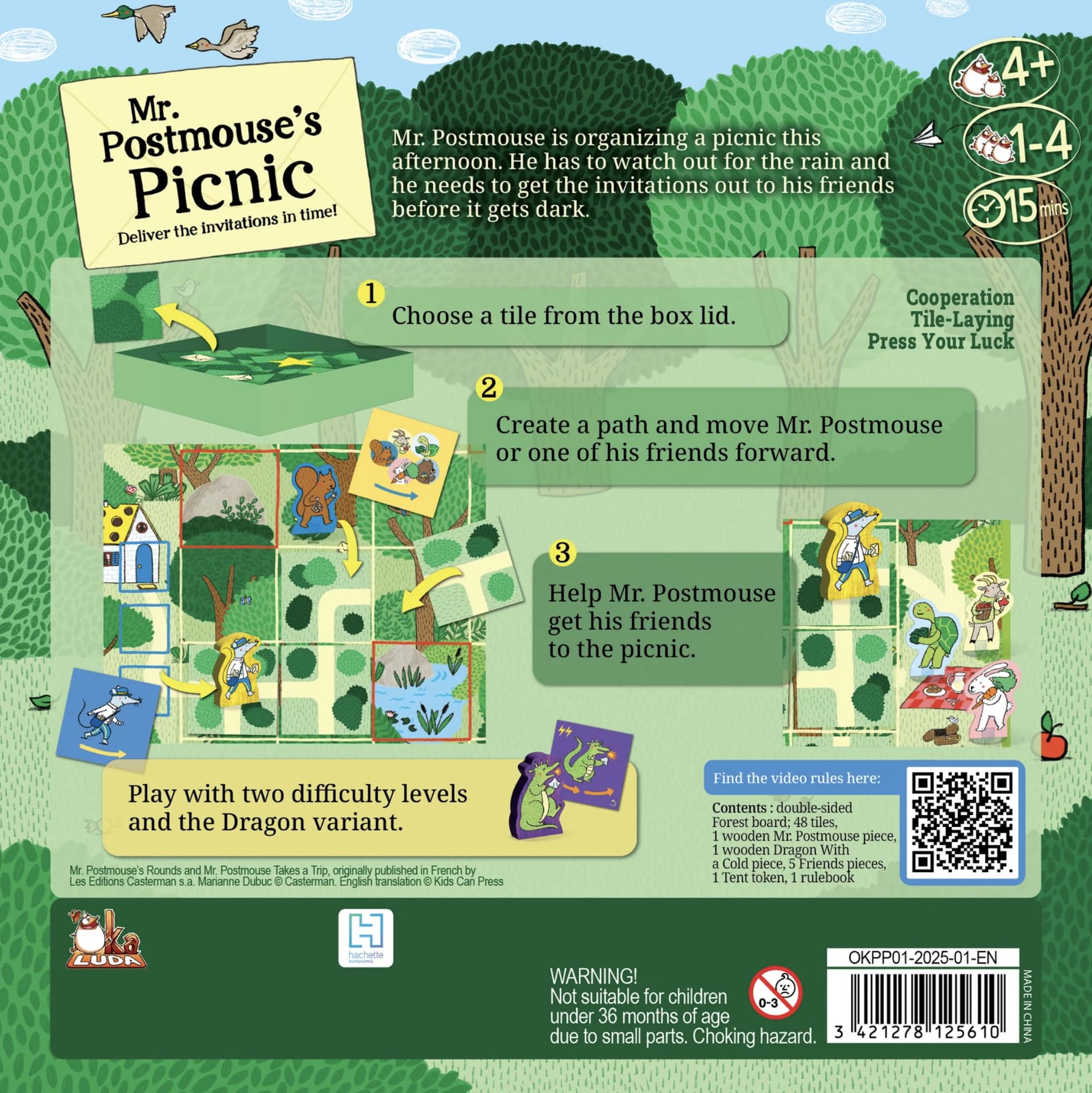 GIGAMIC Mr. Postmouse’s Picnic colorful tokens provide visual cues for teamwork.