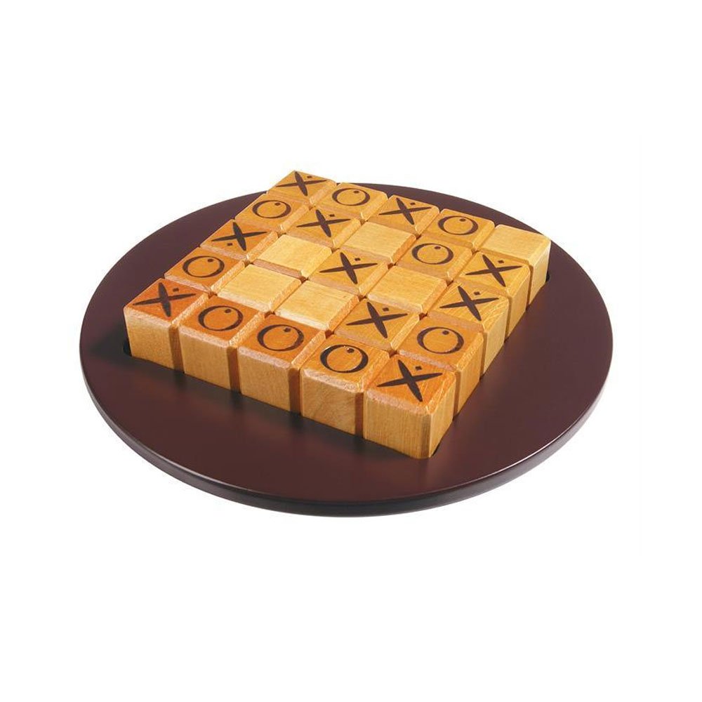 Gigamic Quixo wooden board setup for strategic play and family fun