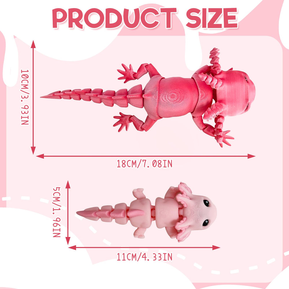 Giggiftrio axolotl 7-inch front view with vibrant colors for shelves