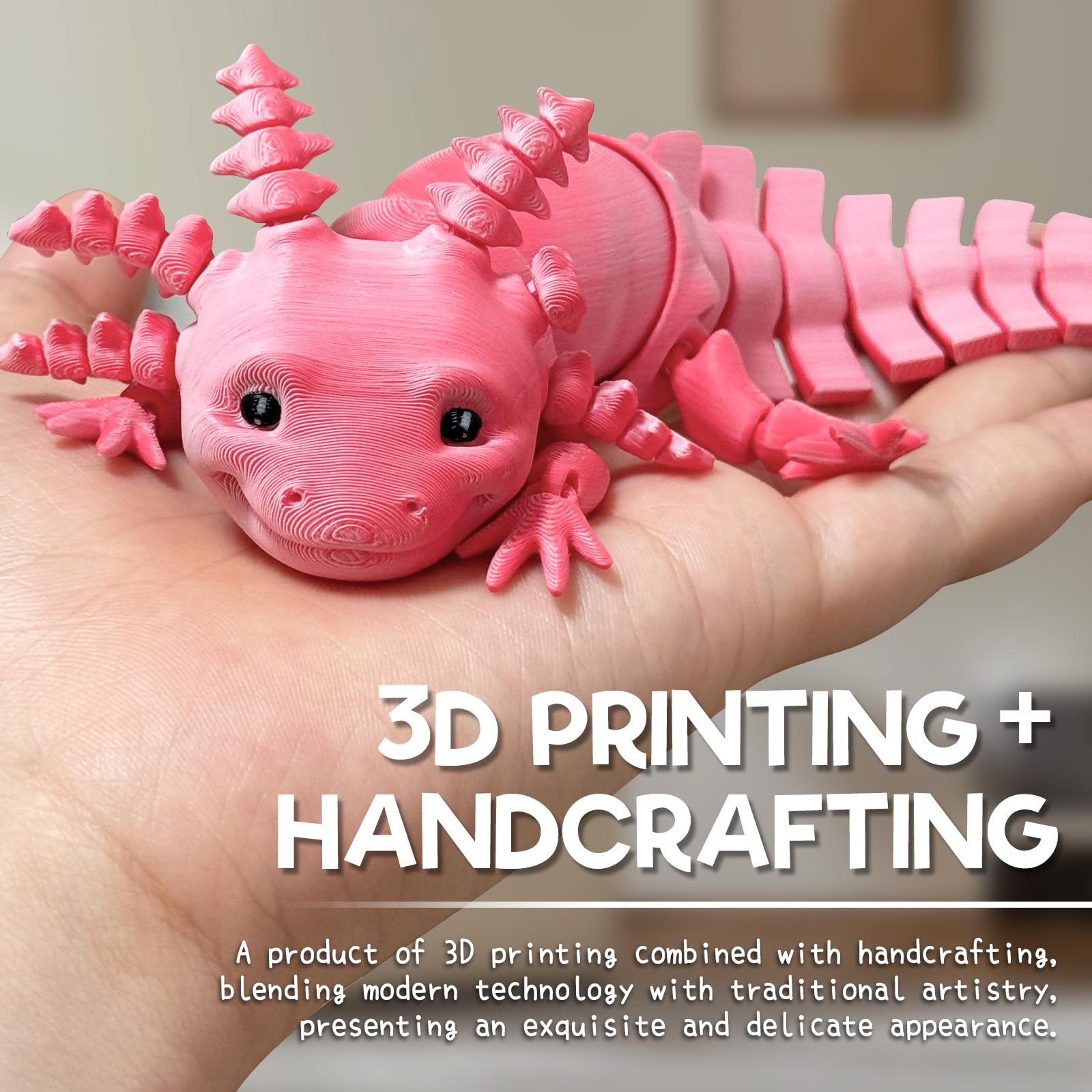 Giggiftrio axolotl articulated joints enable dynamic posing for photos and desks
