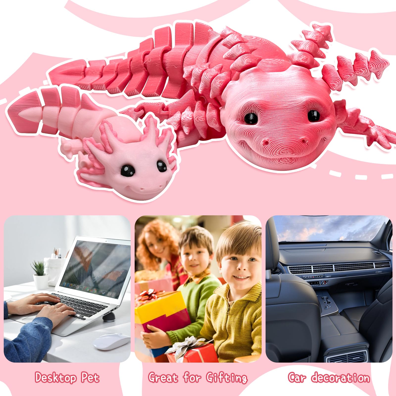 Giggiftrio axolotl non-breakable design withstands frequent handling and daily use
