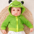 GiggleBabble 17-inch silicone reborn doll with eyes open for lifelike play and care