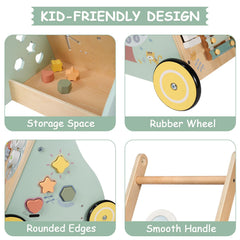 GiggleGems wooden walker bead maze engages tiny hands in tactile play