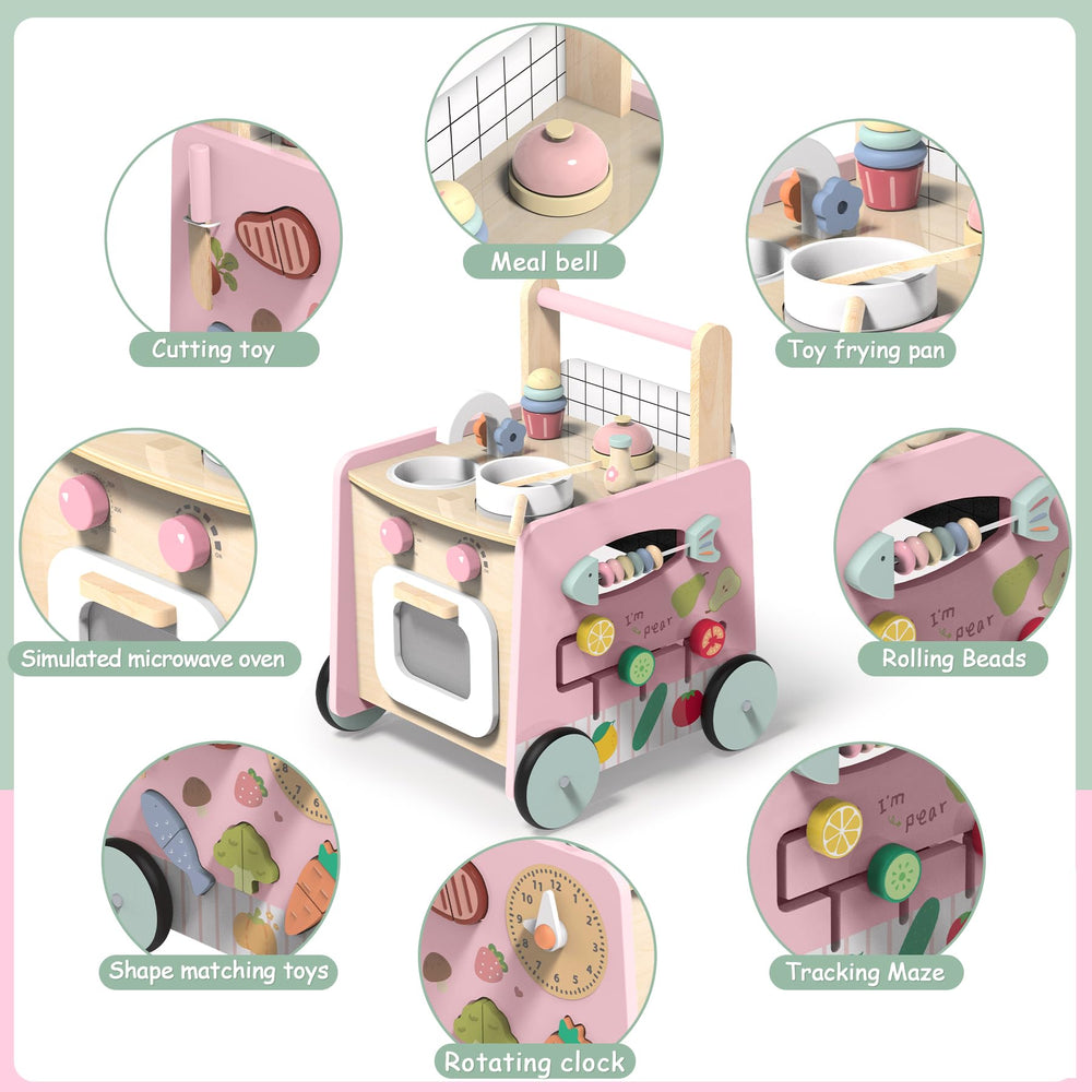 GiggleGems montessori toy with shape sorter and clock