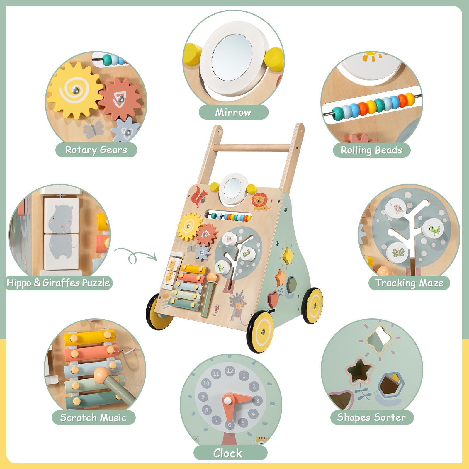 GiggleGems walker featuring a rotating mirror for visual exploration
