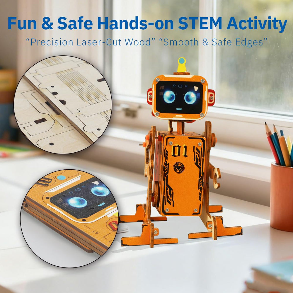 Giggleway laser-cut parts ensuring precision fit for young makers.