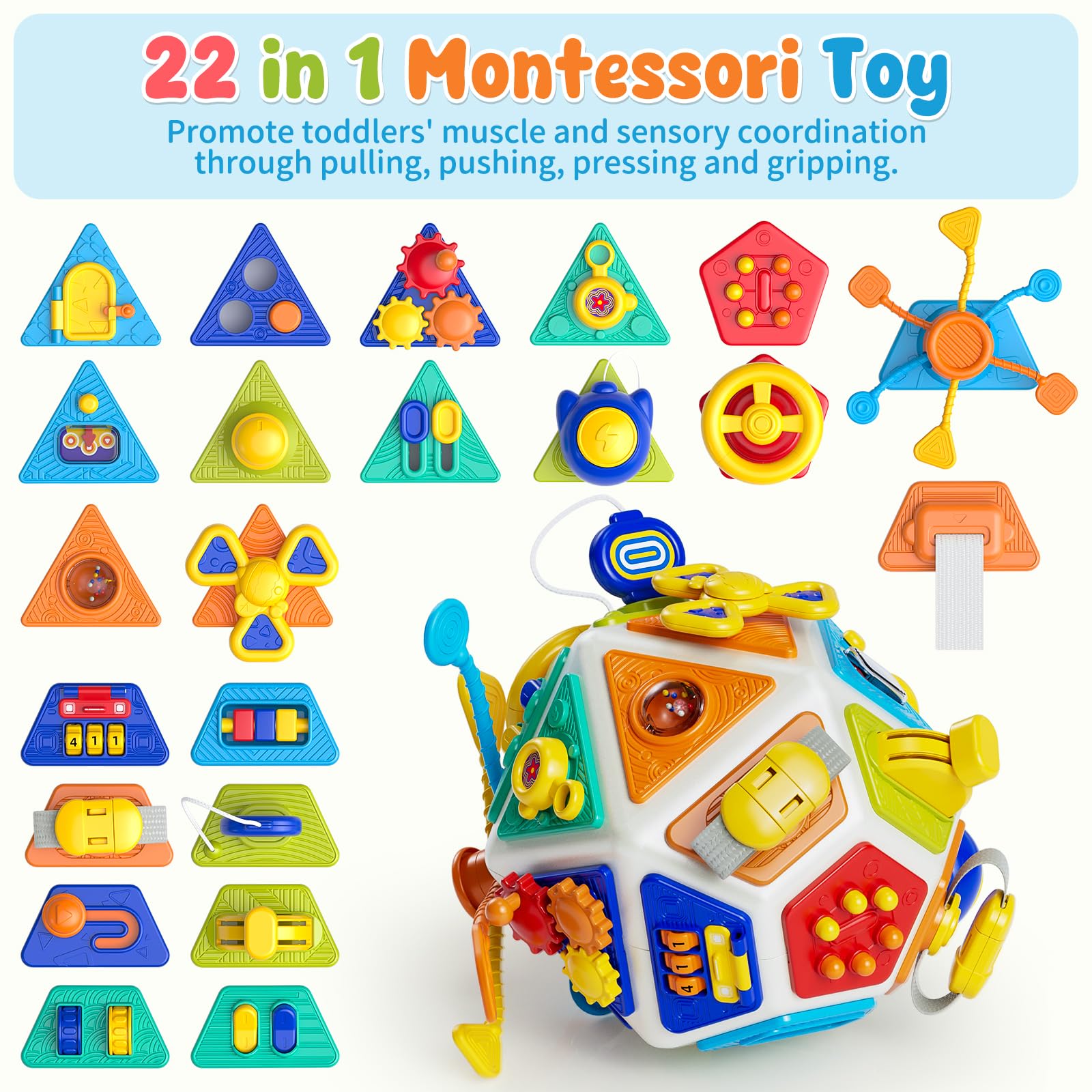Gigilli 22-in-1 spinner toy section for focus and tactile exploration.