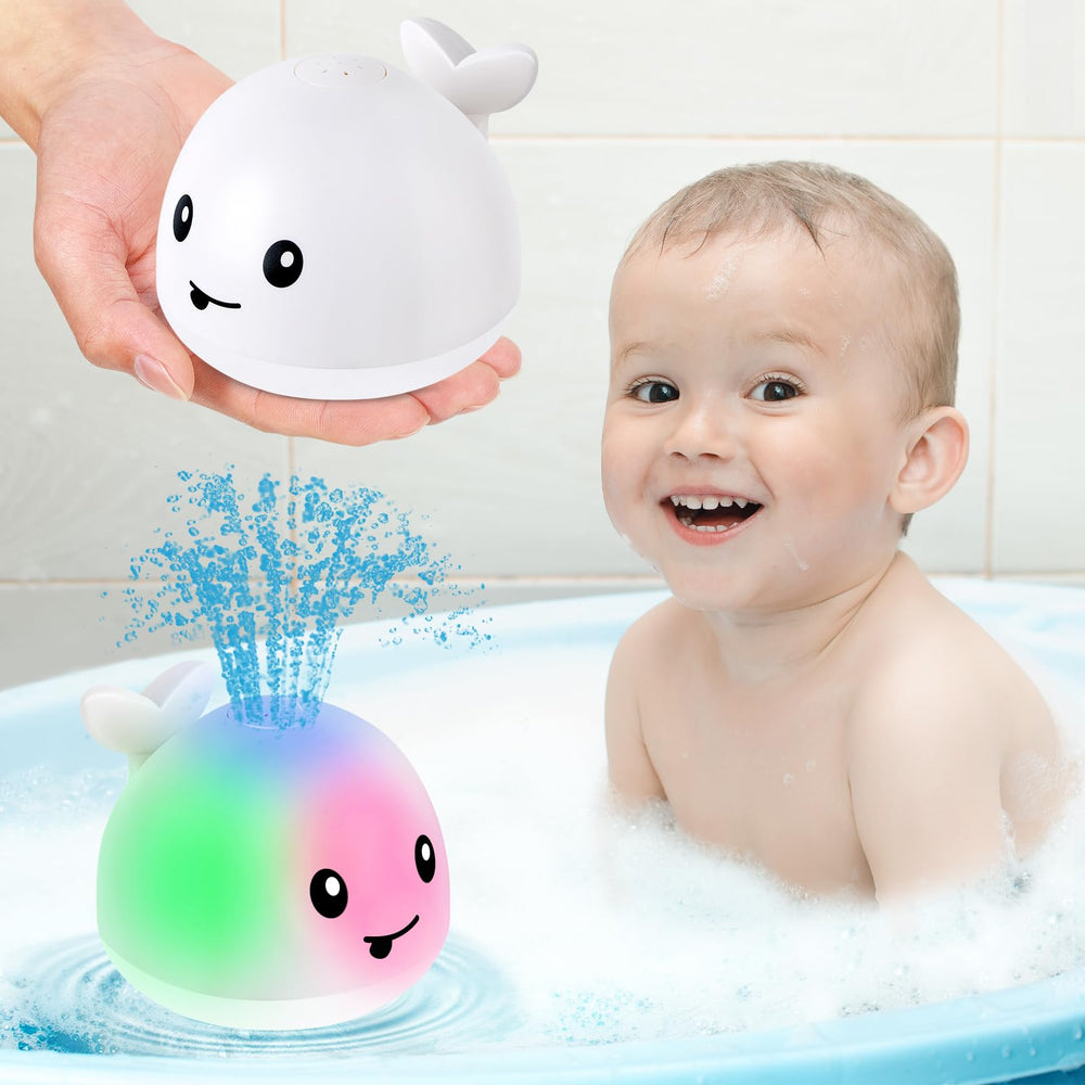 Gigilli baby bath toy whale with light-up feature for engaging bath time play