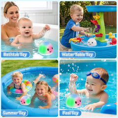 Gigilli bath toy stimulating color recognition during play
