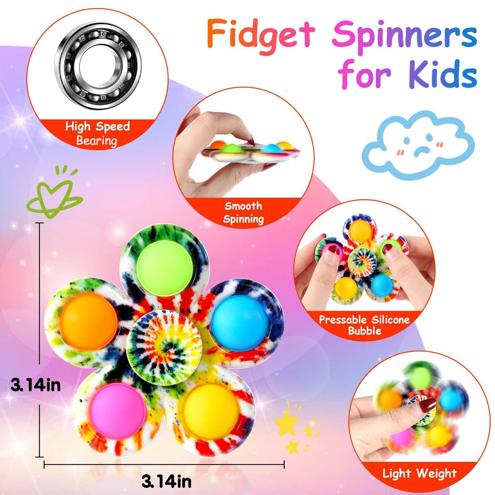 Gigilli fidget spinners pop pack two-in-one action for stress relief and focus