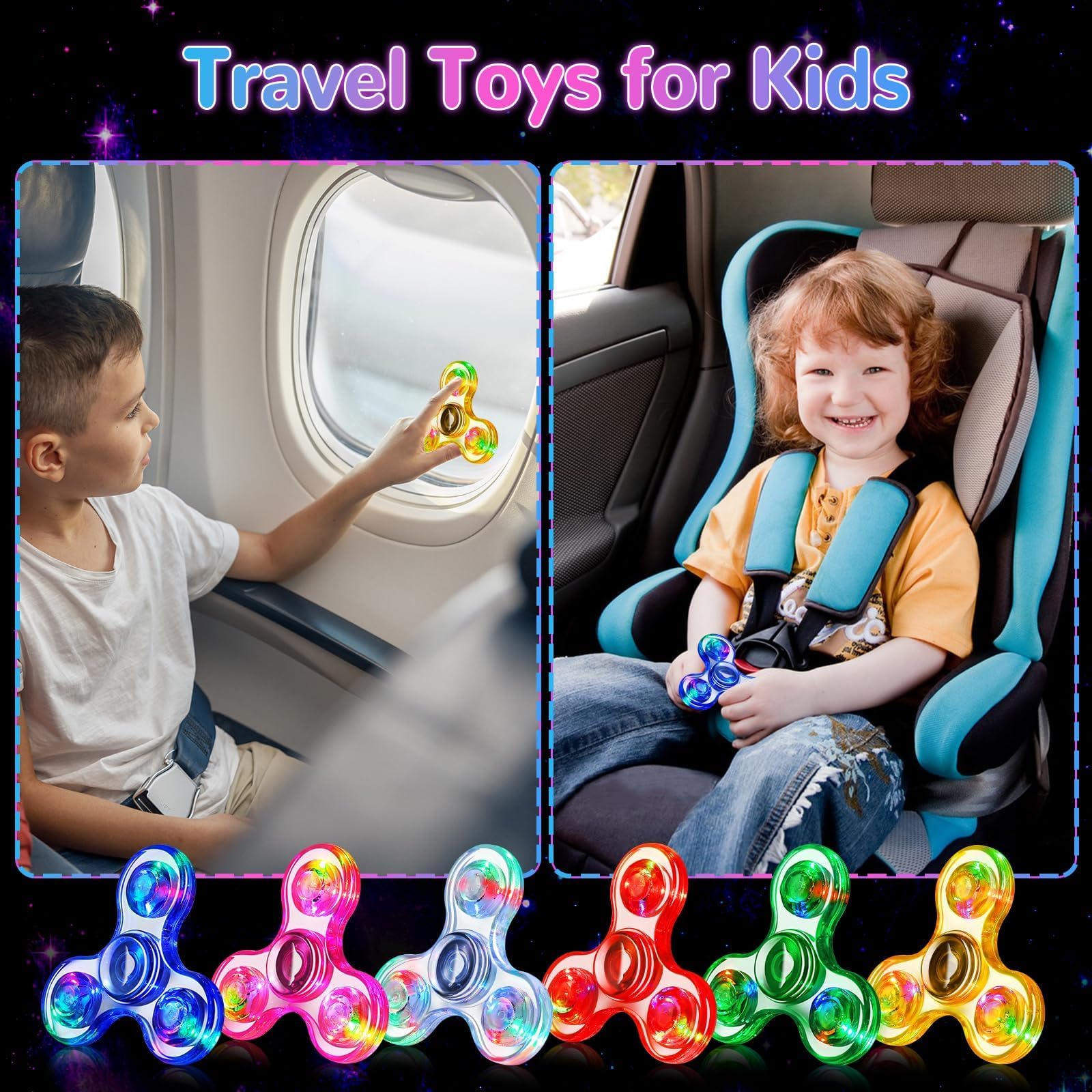 Gigilli glow LED fidget spinner in its individual gift box