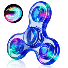 Gigilli LED fidget spinner showing three light modes for engaging sensory play.