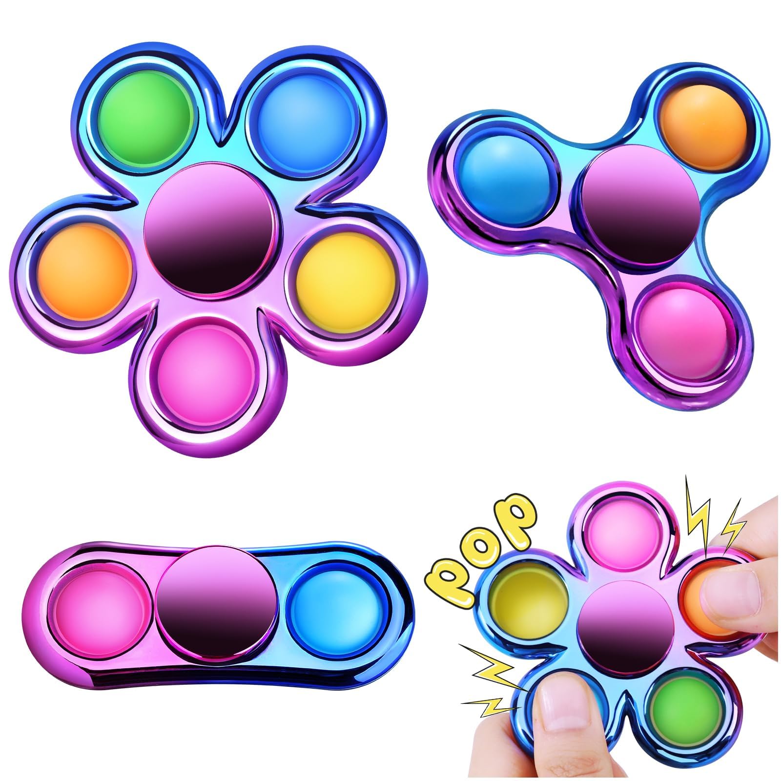 Gigilli Pop Fidget Spinner in vibrant colors for engaging tactile fun.