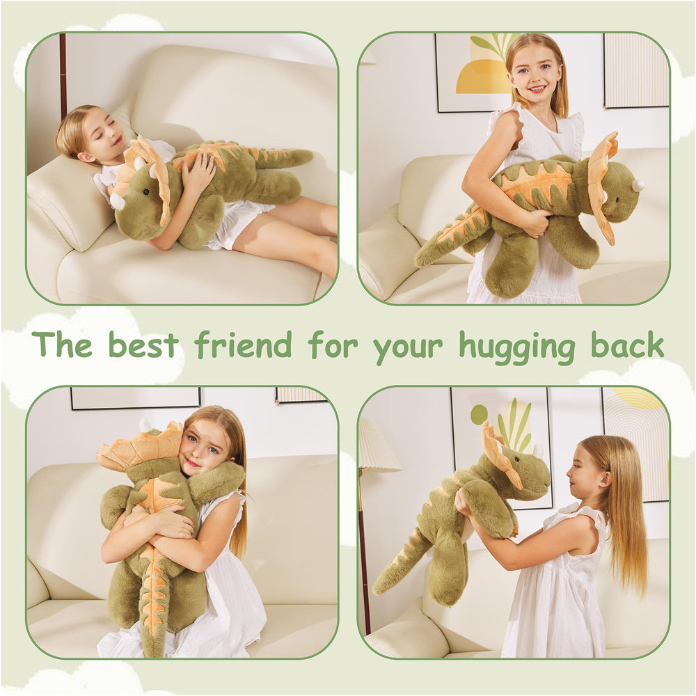 GILFWM dinosaur weighted plush in a gift-ready box for gifting.