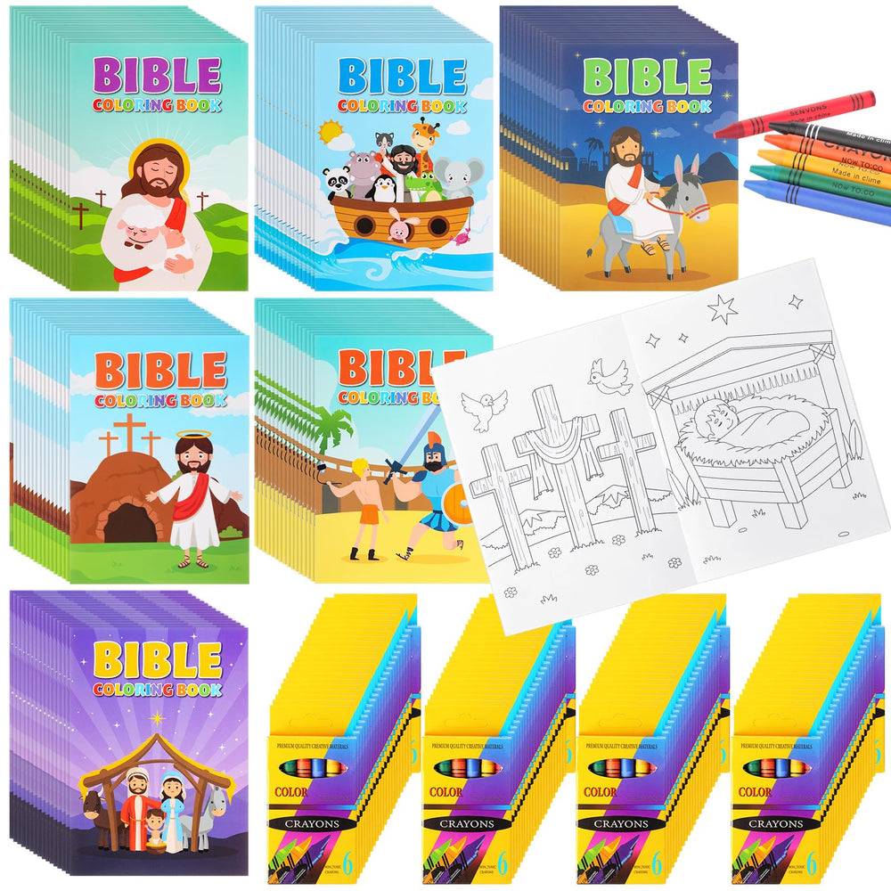 Gilprop bible coloring book bundle with varied covers for kids' engagement.