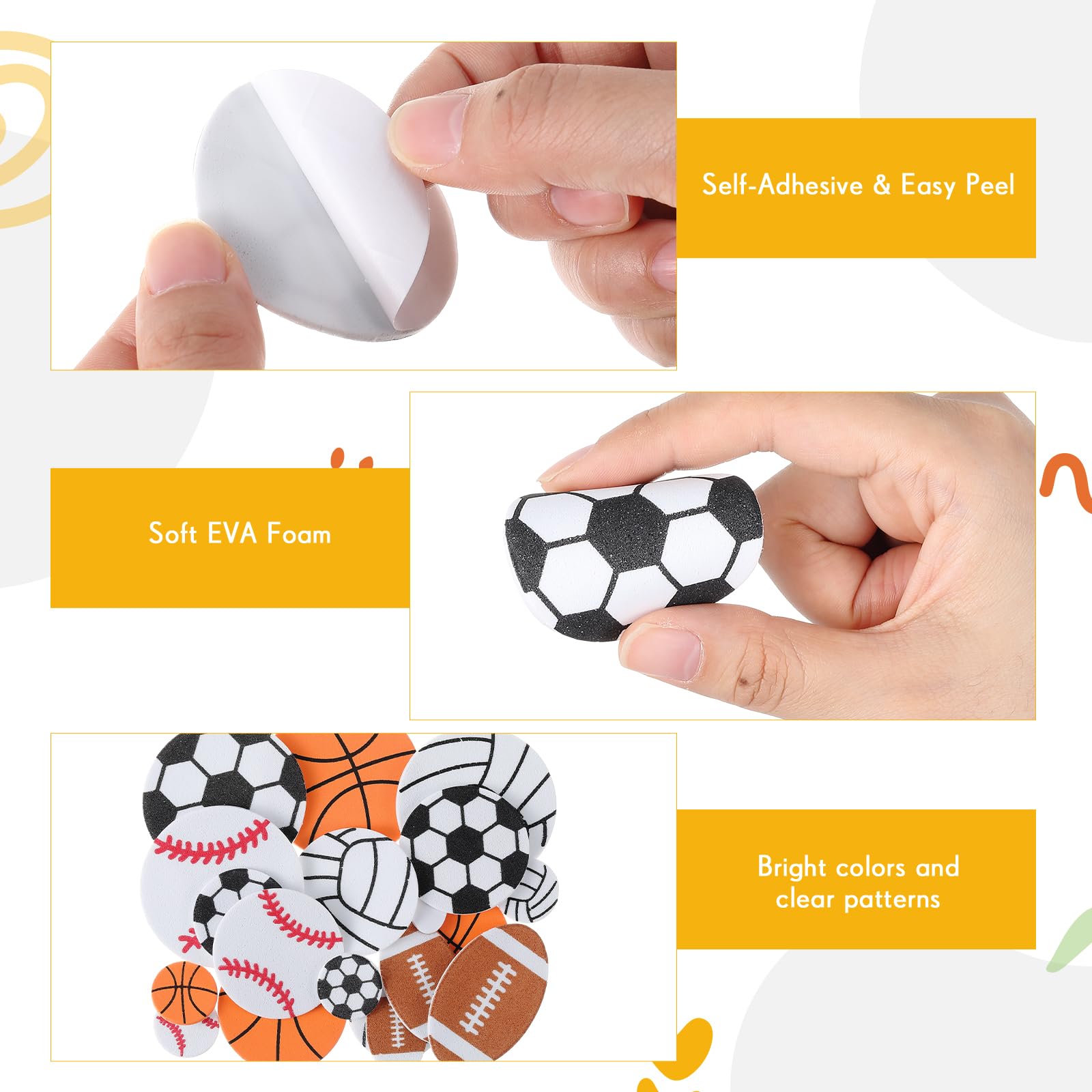 Gilprop foam baseball sticker for birthdays and classroom crafts, lightweight fun.